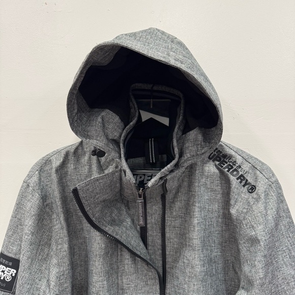 SuperDry Arctic Windcheater Hooded Jacket Gray Black X-Large - Picture 6 of 14